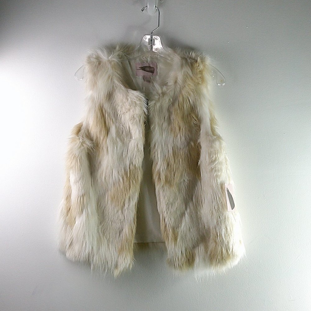 Forever 21 - Faux Fur Cream/Beige Vest - Small
